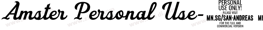 Amster Personal Use字体转换